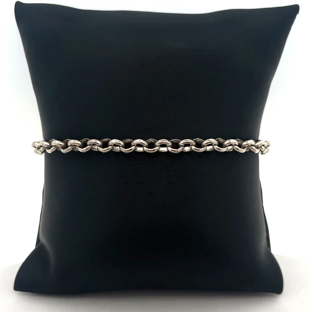 Designer Italy 925 Sterling Silver Classic Round Rolo Chain Link 8.25
